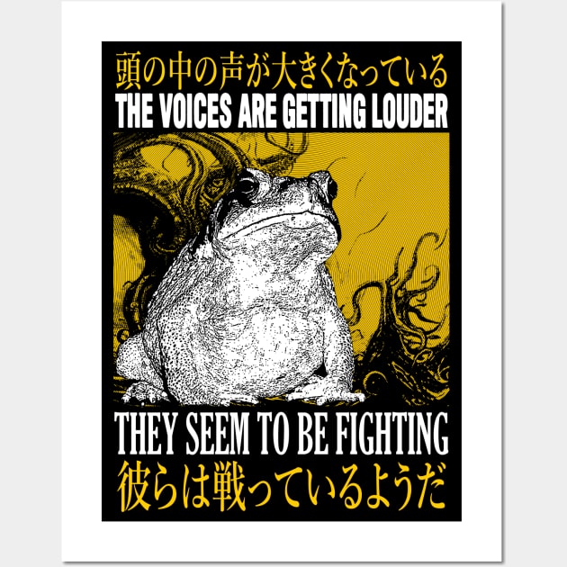 The Voices Are Getting Louder Frog Wall Art by giovanniiiii